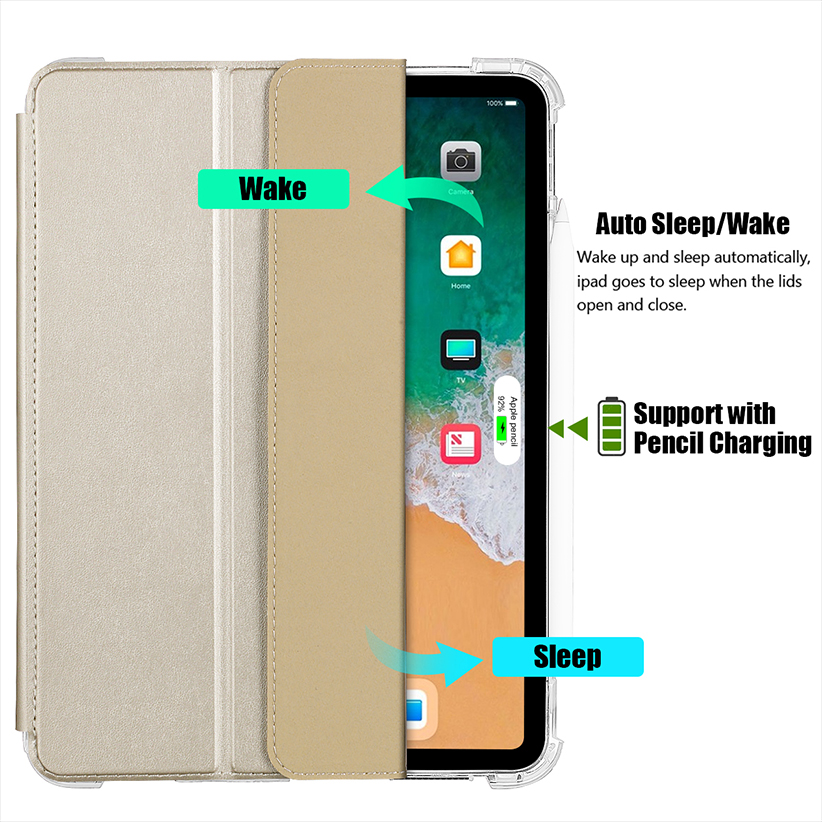 iPad Pro 11" Case  2022/ 2021/ 2020/ 2018 with Pencil Holder-Smart Stand Protective Heavy Duty Rugged Armor Cover with Auto Wake/Sleep